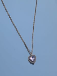Pink Heart Pendant Anti Tarnish Necklace