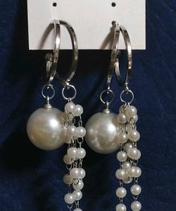 Drop beads beautiful pearl earrings