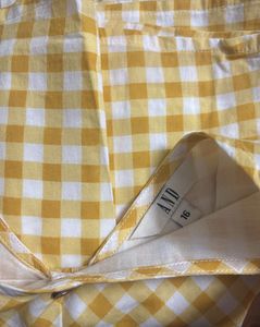 “AND” Ghingam Yellow Mellow Y2K Dress