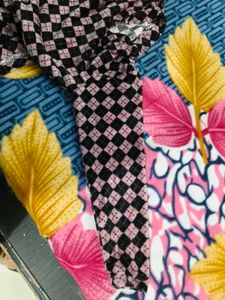 Pink &amp; Black Checked Pajama Set