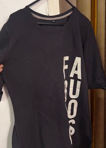 Black 'Fabulous' T-Shirt Dress