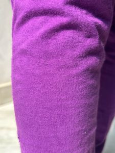 Purple Cotton Leggings - Casual Style