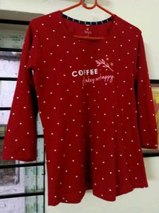 ZEYO Women&#39;s Red&amp;Navy Blue Cotton Night Suit