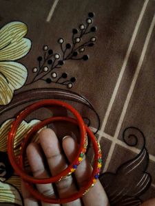 Red &amp; Gold Bangles