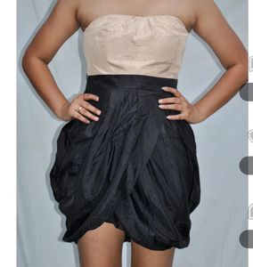 Strapless Black Tulip Dress