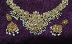 2 South Indian Temple Jewellery With Pearl Work