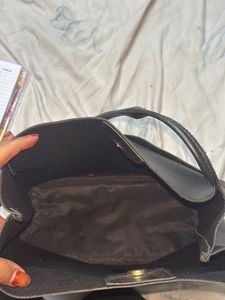 Leather Black Tote Bag