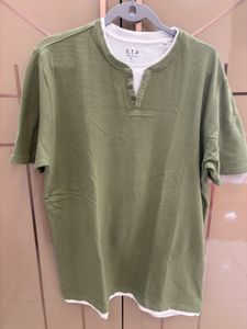 Olive Green Henley Shirt