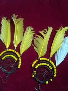 Yellow Floral Jewellery Set Combo Of 4