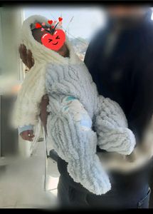 Cute Bunny Hooded Romper