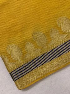 Mustard Yellow Saree with Blouse