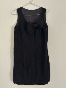 Korean Little Black Dress with Bow