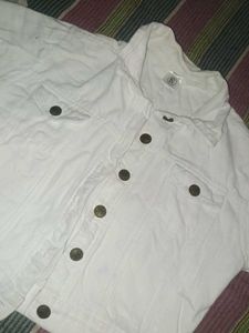 White Denim Jacket - Size Small