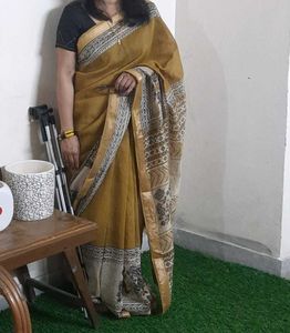 Royal Maheshwari Mustard Yellow