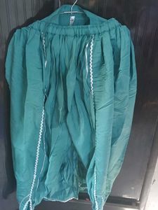 Green Ethnic Kurta with Pathani bottom