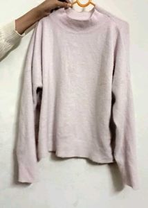 Baby Pink Knit Pullover Sweater 🌸