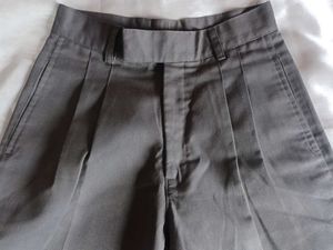 Elegant Grey Pleated Formal Trousers for Men