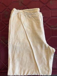 Linen Blend Drawstring Pants