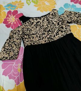 Elegant Black & Gold Gown