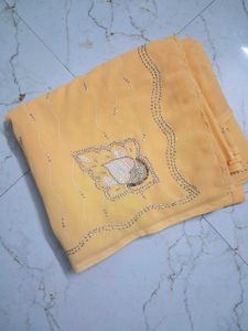Mustard Yellow Beautiful Saree
