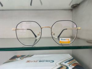 Stylish Black &amp; Gold Geometric Glasses