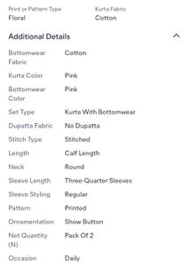 Elegant Pink Kurta Set