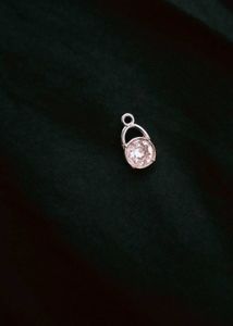 Delicate White Crystal Charm Pendant