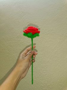 Crochet Red Rose