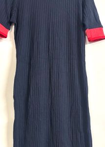 Ribbed Knit Midi Dress