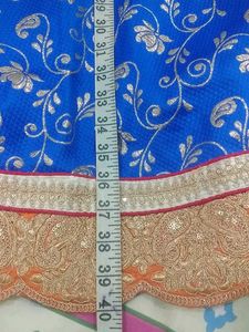 Blue Floral Ethnic Skirt