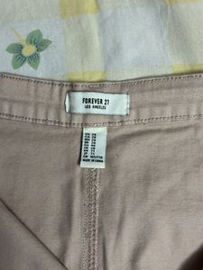 Forever21 Peach Denim Mini Skirt