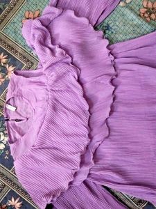 Lavender Pleated Top