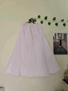 Pink Maxi Checker Skirt