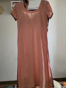 Embroidered Pink Dress