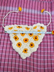 Sunflower crochet bandana 😄