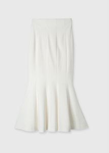 Elegant White Trumpet Skirt