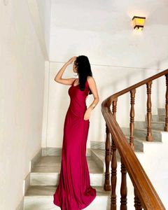 Elegant Maroon Maxi Dress