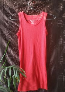Red Long Tank Top
