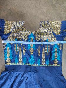 Navy Blue Embroidered Anarkali Gown