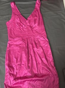Pink V-Neck Dress