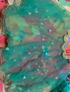 Elegant Green Embellished Dress