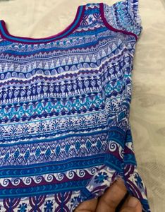 Blue &amp; White Contemporary Kurta