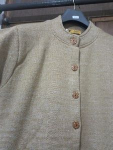 High Neck Cardigan With Buttons In New Colour