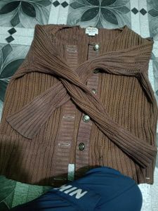 Brown Knit Cardigan