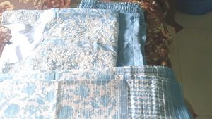 Sky Blue Embroidered Suit