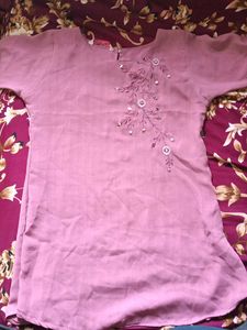 Dusty Rose Embroidered Tunic