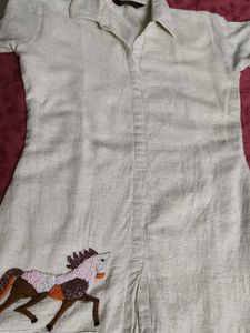 IIZHAR Women Off White Embroidered Co-ord Set