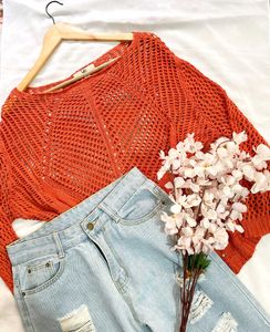 Imported Los Angeles Oversized Crochet Top D