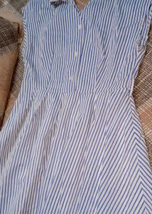 Blue & White Striped Dress