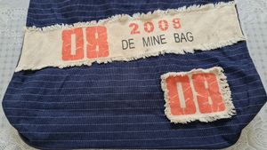 Striped Blue Denim Bag for a smart look